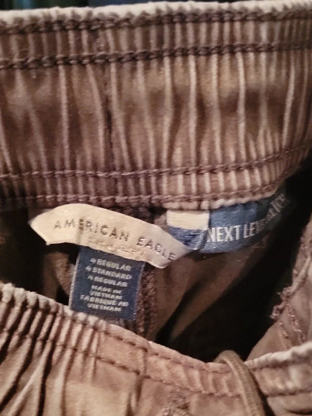 Nwot American Eagle Outfitters Brown Drawstring Jogger Pants 4 R.